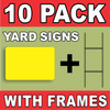 BLANK YARD SIGNS 10 PACK  Yellow LARGE with H-Stakes DIY~Sign Kit FREE SHIPPING