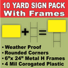 BLANK YARD SIGNS 10 PACK  Yellow LARGE with H-Stakes DIY~Sign Kit FREE SHIPPING
