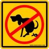 NO DOG POOPING signs 12"x 12"  2-PACK Out door yard signs with Meta Stakes FREE SHIPPING