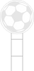 Soccer Ball Yard Sign Blank Sponsor 18 Inch Starting