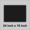 24x18 Black Corrugated Plastic Yard Sign With you logo or Message