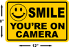 SMILE YOU'RE ON CAMERA Yellow Business Security Sign CCTV Video Surveillance FREE SHIPPING