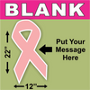 BLANK Yard Signs With Frames Pink LARGE Cancer Ribbon H-Stakes DIY~Sign Kit FREE SHIPPING