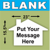 BLANK YARD SIGNS 10 PACK White LARGE House Shaped with H-Stakes DIY~Sign Kit FREE SHIPPING