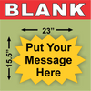 BLANK YARD SIGNS 10 PACK Yellow Starburst LARGE with H-Stakes DIY~Sign Kit FREE SHIPPING