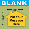 BLANK Yard Signs LARGE Yellow House Shape with H-Stakes DIY~Sign Kit (10 PACK) FREE SHIPPING