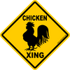 CHICKEN CROSSING~Funny Novelty Xing Gift Sign 16"x16" LARGE FREE SHIPPING