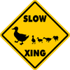 DUCK CROSSING~Funny Novelty Xing Gift Sign 12"x12" LARGE FREE SHIPPING