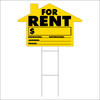 For Rent House Shaped Yard sign