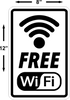 Free Wi-fi Sign FREE SHIPPING