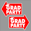 Graduation Party Directional arrow yard sign