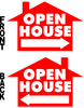 Open House House Shaped Yard Sign