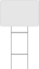Blank Yard Sign 23x15.5 Rounded Corners