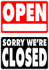 Open/Closed Sign LARGE~FREE SHIPPING