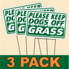 Keep Dogs off Grass yard signs (3 pack)