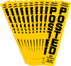 NO TRESPASSING Sign/Pack JUMBO Yellow Posted PRIVATE PROPERTY $1.66 FREE SHIPPING